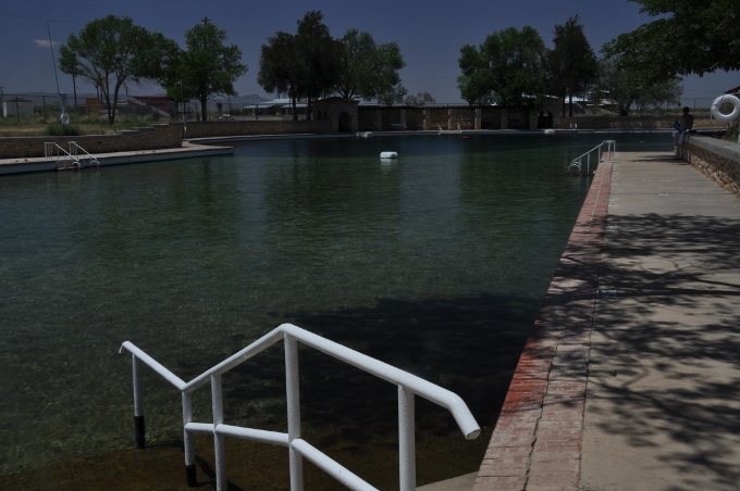 the swimming pool